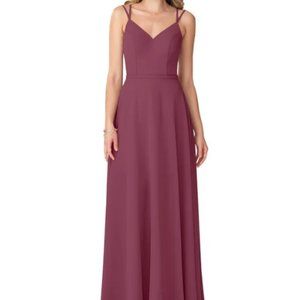 Janine Mulberry, Chiffon Floor-Length Dress